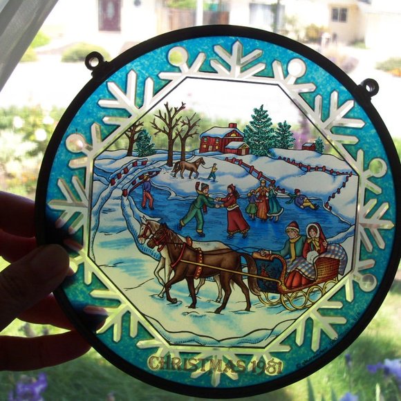 1981 Stained glass wall decoration (#EV409) - Picture 4 of 5